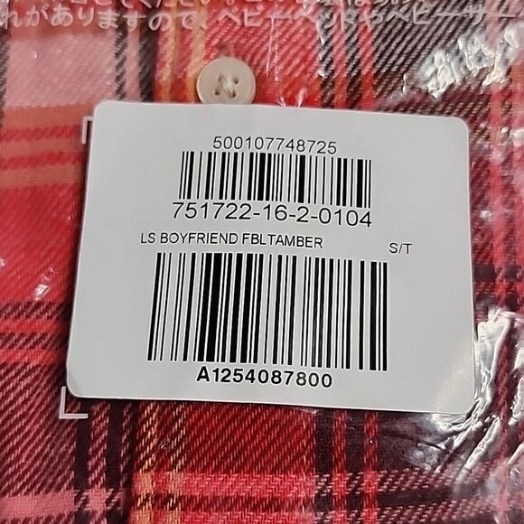 2057 NWT Old Navy Loose Flannel Boyfriend Shirt for Women Size Small Tall - Picture 5 of 7